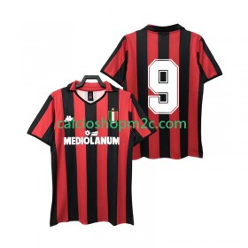 AC Milan 9 1989 Retro Maglia Prima 1988 Manica Corta